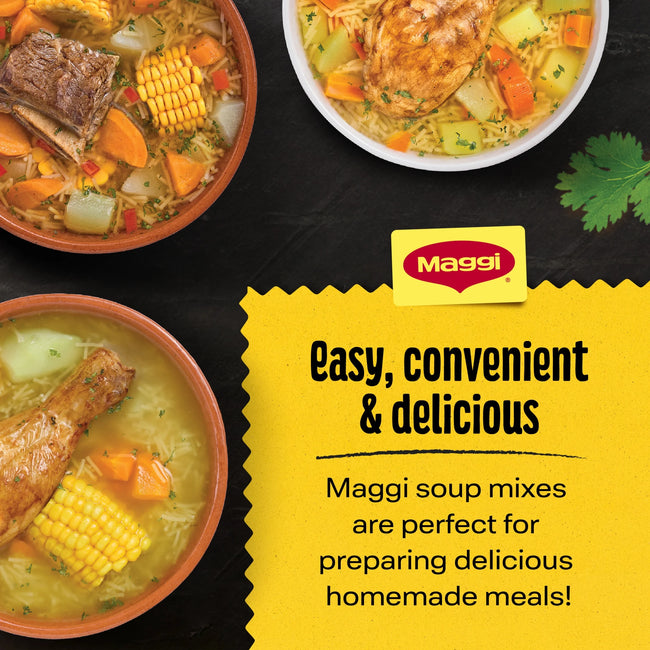 Maggi Arroz Chicken Sopa Sabor a Pollo Con Arroz Chicken Flavored Rice Soup Mix, Instant Soup Packets 1.94 Oz