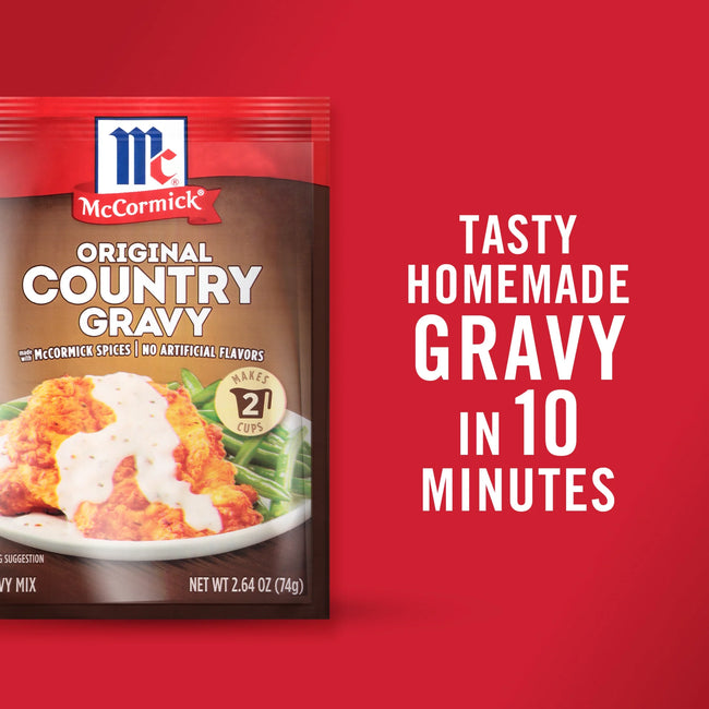 Mccormick No Artificial Flavors Original Country Gravy Mix, 2.64 Oz Envelope