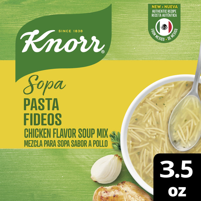 Knorr Sopa Pasta Soup Mix Chicken Noodle 3.5 Oz | Fideos Con Sabor A Pollo Pasta Soup Mix