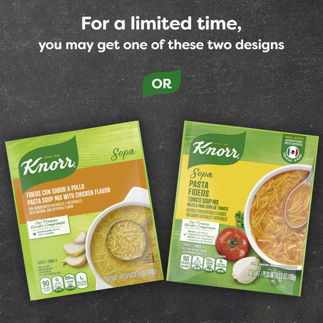 Knorr Sopa Pasta Soup Mix Chicken Noodle 3.5 Oz | Fideos Con Sabor A Pollo Pasta Soup Mix