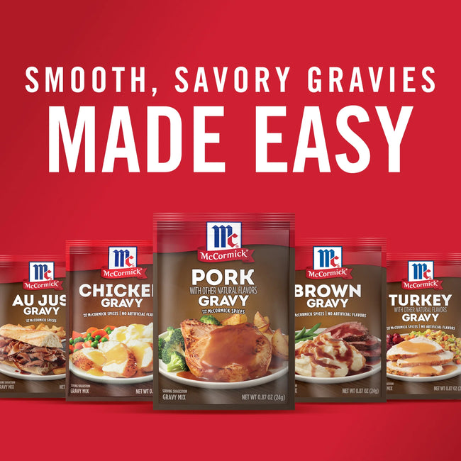 Mccormick No Artificial Flavors Pork Gravy Seasoning Mix, 0.87 Oz Envelope